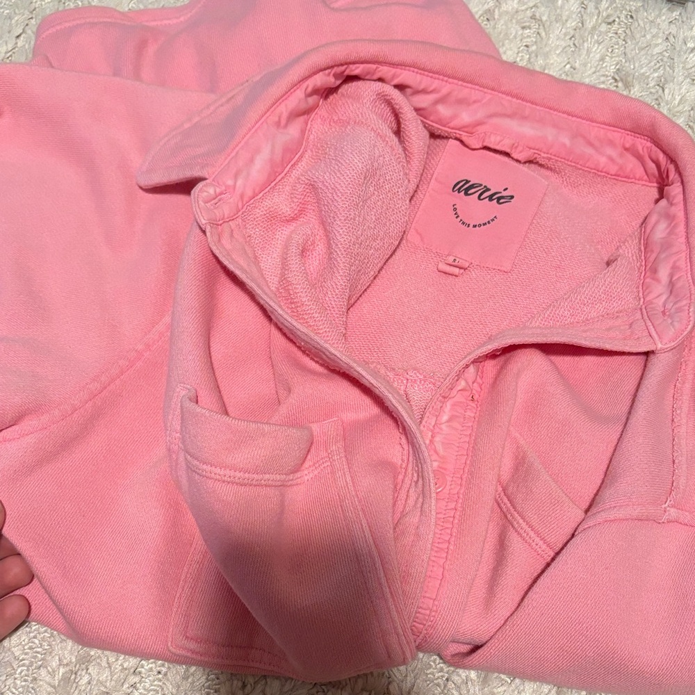 Aerie Soft Pink button up shacket